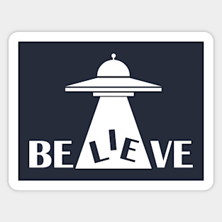 Retro minimal UFO Sci Fi Sticker